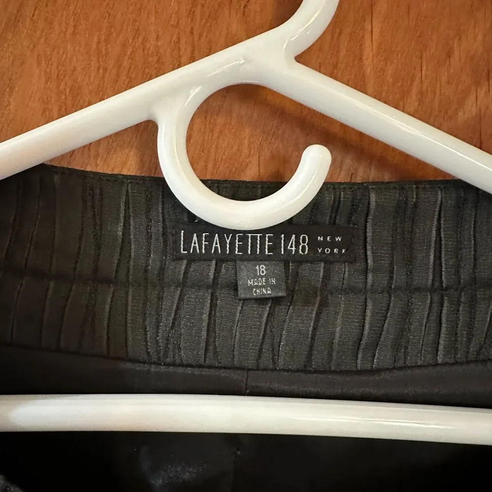 Lafayette 148 NY Textured Black Jacket Blazer Women’s Size 18 Career Evening - Picture 2 of 4